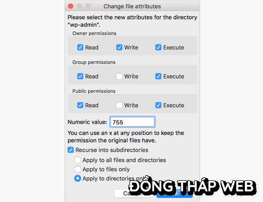 change file attributes