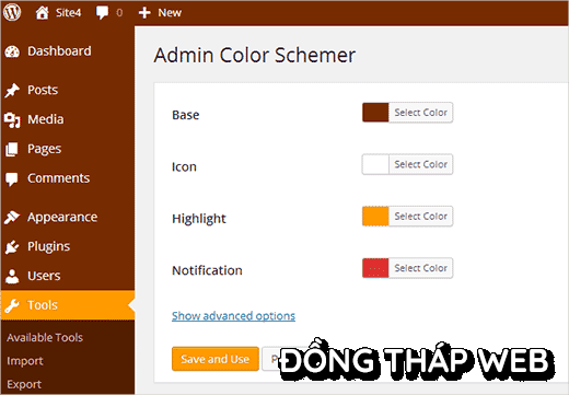 Tự tạo cho mình bảng màu admin tuỳ chỉnh