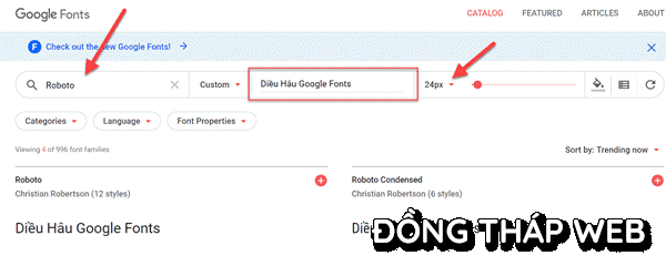 Google-Fonts-library