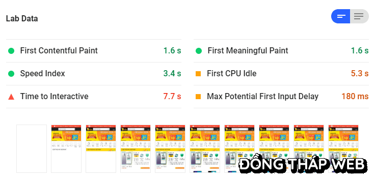 Lab-Data-Google-PageSpeed-Insight