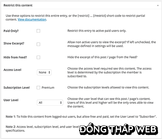 restrict-content-wp