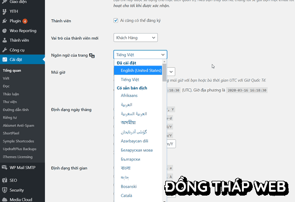 wordpress-language