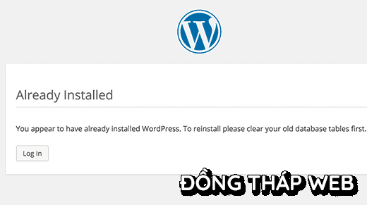 wordpress cài đặt thành công
